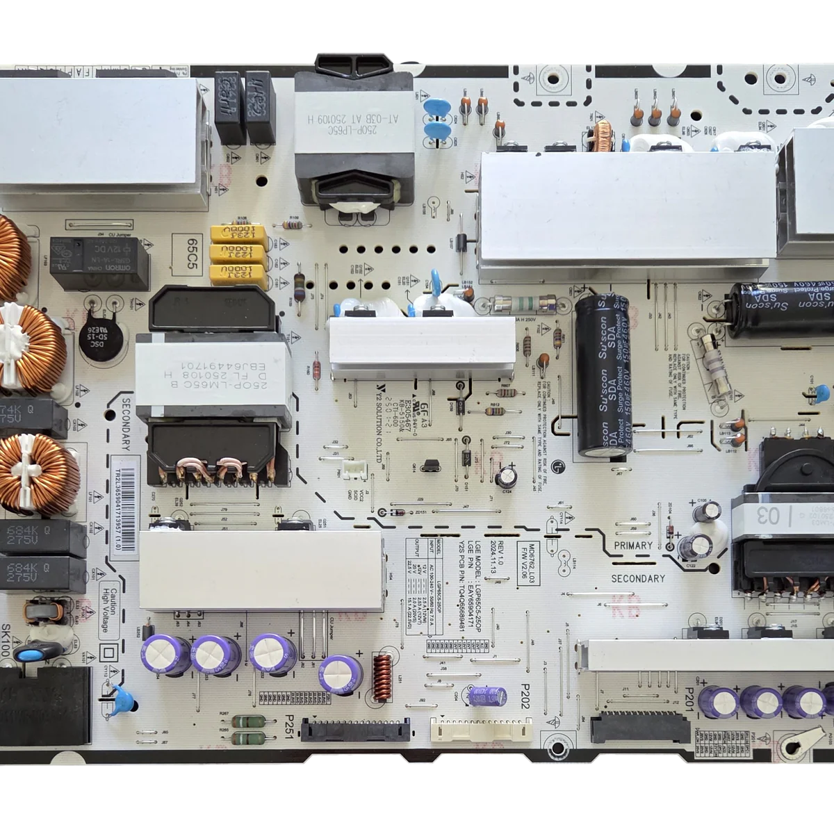 Genuine New LG TV Power Supply Assembly PCB – Part No. EAY65904171 For Model No. OLED65C5
